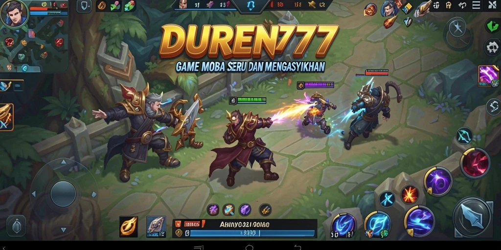 Tampilan gameplay seru dalam DUREN777 dengan karakter yang beragam.