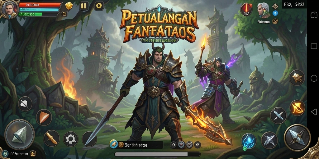 Tangkapan layar dari gameplay RPG F32 yang menegangkan.