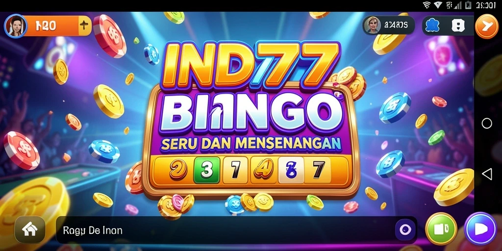 Screenshot gameplay Bingo yang penuh warna dan menarik.