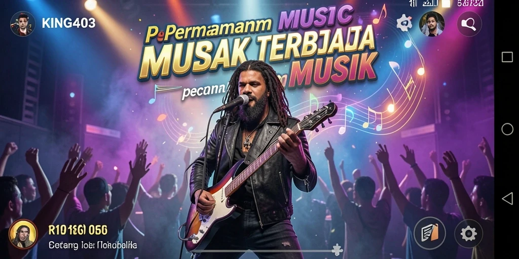 Screenshot gameplay KING403 menampilkan pemain yang asyik bermain musik.