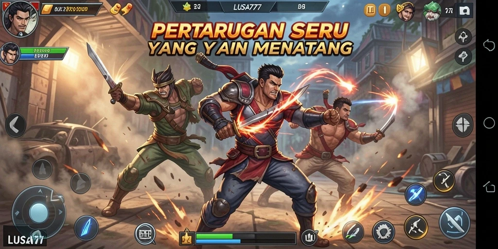 Tampilan gameplay LUSA777 yang dinamis dan menegangkan.