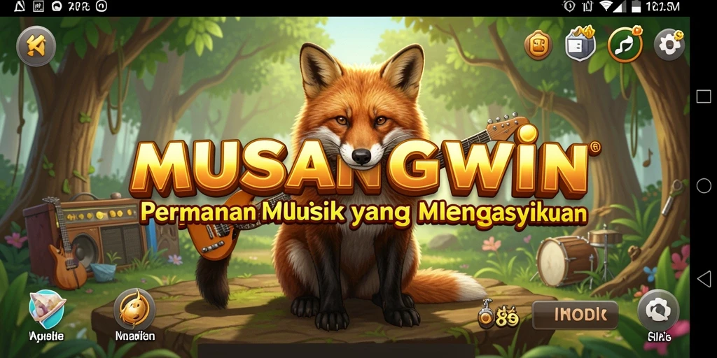Tampilan screenshot dari gameplay seru MUSANGWIN yang menyuguhkan musik.