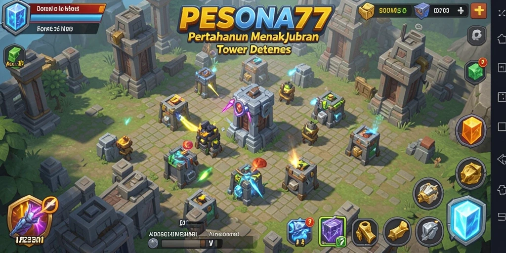 Tangkapan layar PESONA77 menampilkan pertempuran menara yang mendebarkan dan strategi pertahanan.