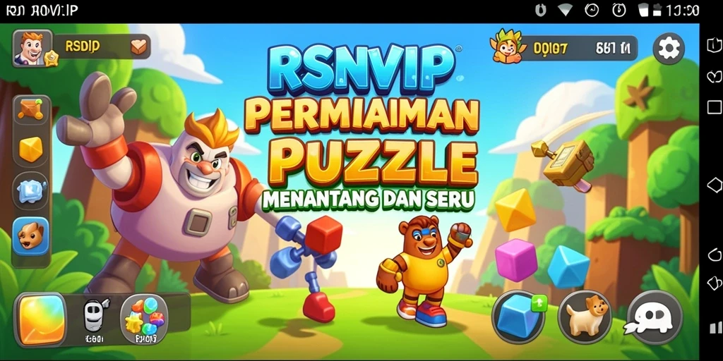 Screenshot gameplay RSNVIP menampilkan tantangan puzzle yang seru.