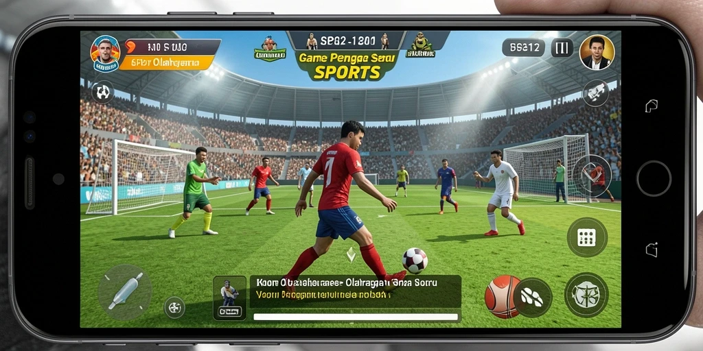 Tampilan gameplay SP212 yang menarik dan dinamis dalam pertandingan olahraga.