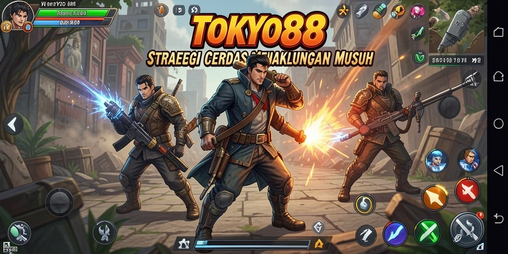 Screenshot TOKYO88 menampilkan aksi pertempuran strategi yang mendebarkan.